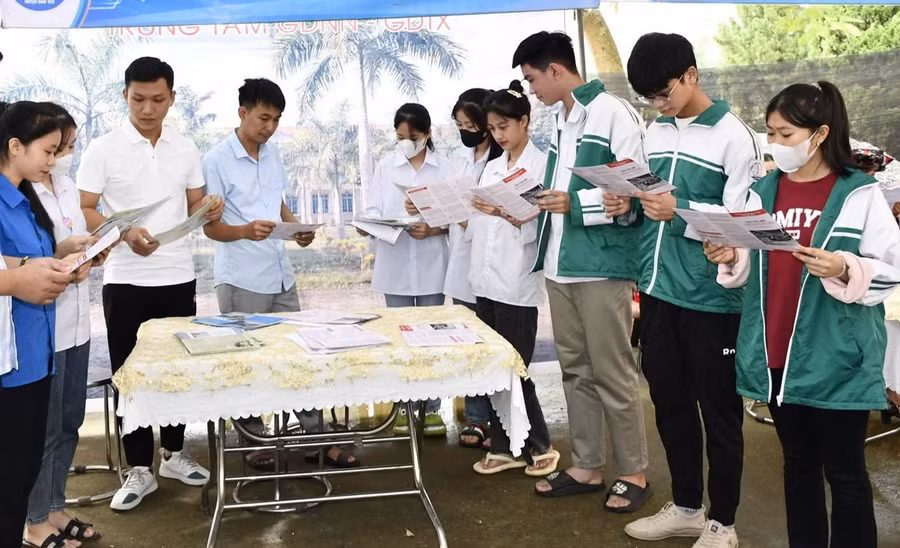 Học sinh tại Trung tâm GDNN – GDTX Hàm Yên, Tuyên Quang.