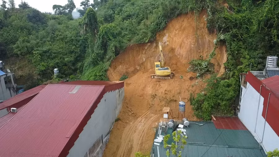 Sau bão số 3, Yên Bái còn 200 điểm sạt lở chưa thể khắc phục. (Ảnh: Hà Thắng)