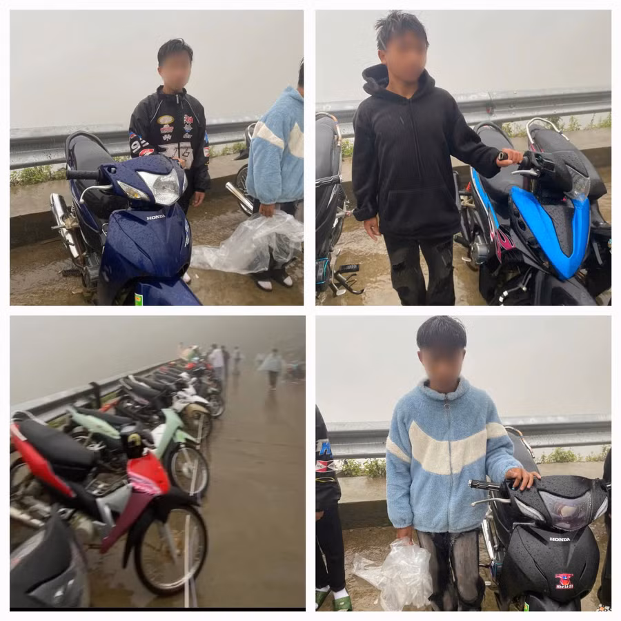 Số xe máy của nhóm thanh thiếu niên mang đi thi "độ xe".