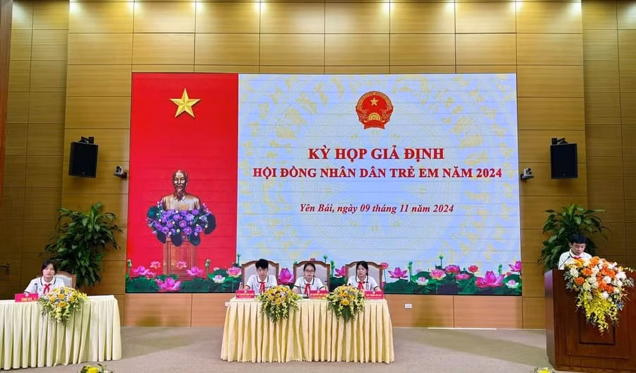 Hội đồng nhân dân trẻ em lần đầu được tổ chức tại Yên Bái. (Ảnh: ĐVCC)