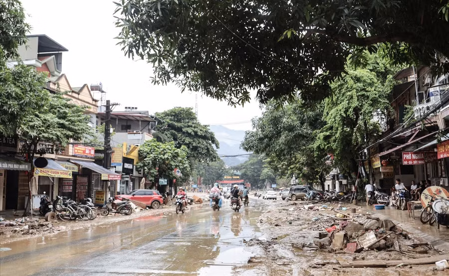 Tuyến đường Nguyễn Trãi – trục giao thông chính của thành phố Hà Giang trước đây.