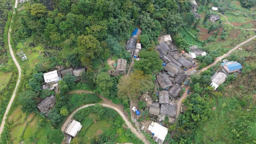 Thôn Đợ Súng, nơi có 100% đồng bào dân tộc Mông sinh sống.