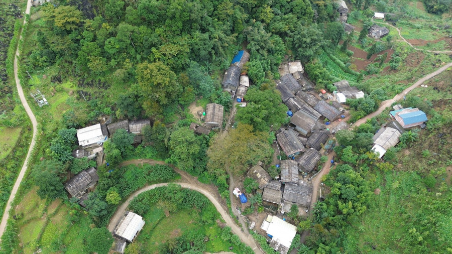 Thôn Đợ Súng, nơi có 100% đồng bào dân tộc Mông sinh sống.