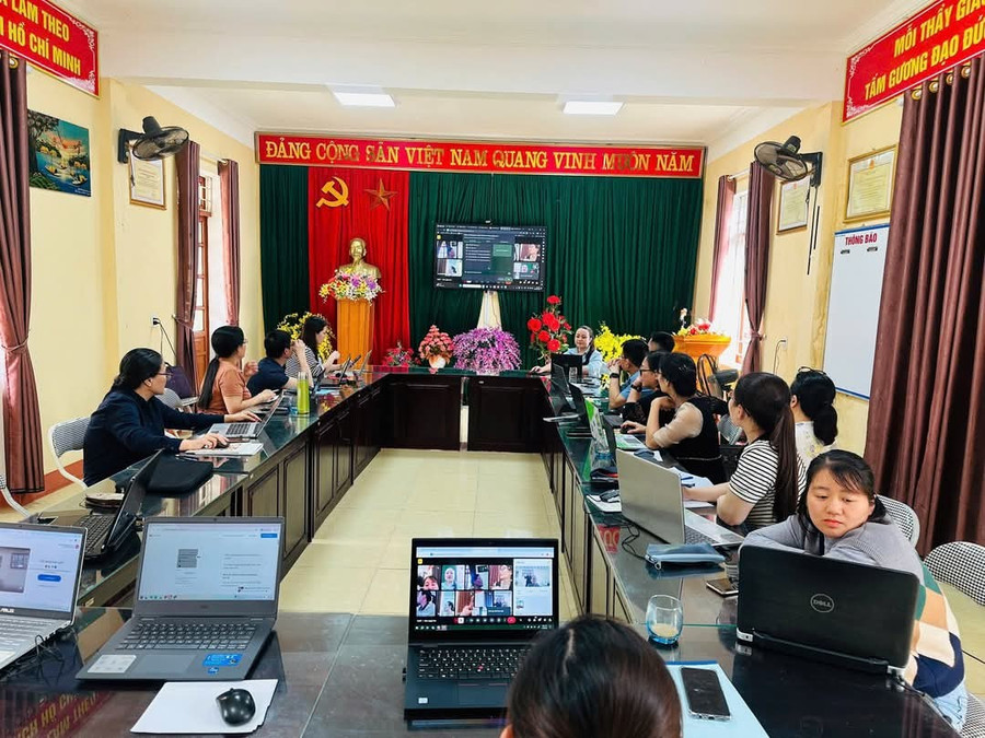 Một buổi chuyên đề tại trường THCS Đồng Khê, huyện Văn Chấn, Yên Bái.