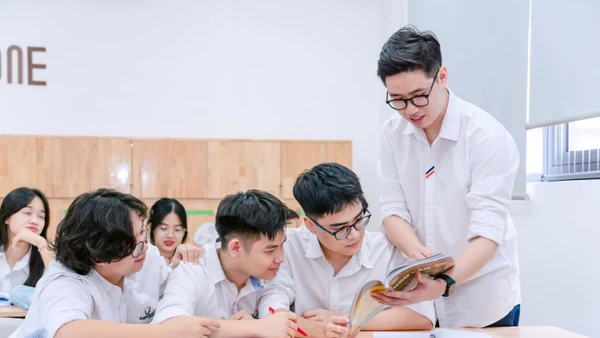 Giờ học tại Trường THCS-THPT Phenikaa (Hà Nội).