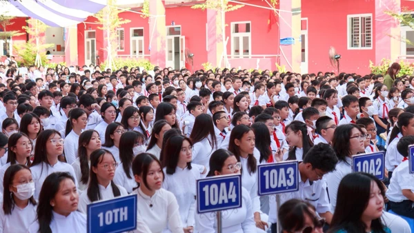 Học sinh Trường Trung học Thực hành Sài Gòn (Trường Đại học Sài Gòn) trong năm học 2025 - 2026. Ảnh: NTCC