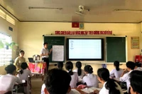 Giờ học tại Trường THPT Vĩnh Xuân (Trà Ôn, Vĩnh Long).