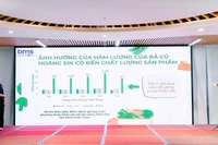 Học sinh Trường THCS - THPT Ban Mai (Hà Nội) thuyết minh dự án nghiên cứu.