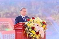 Tổng Bí thư Tô Lâm phát biểu chỉ đạo tại buổi lễ. Ảnh: Nguyễn Mạnh.