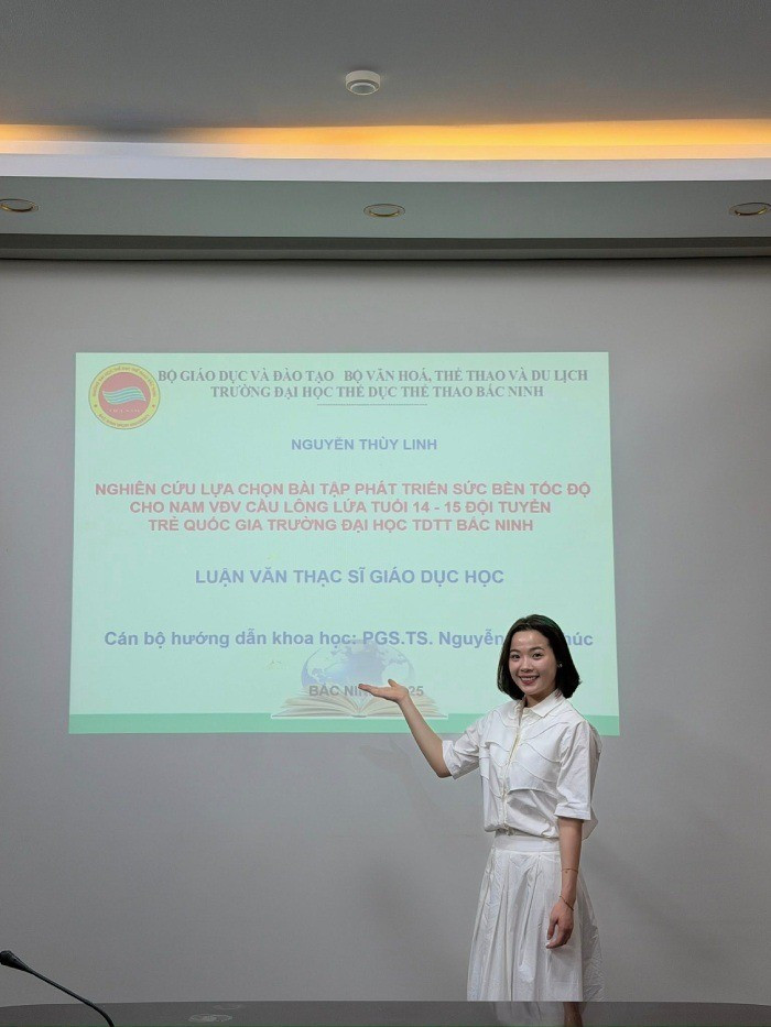 Tay vợt nữ số 1 Việt Nam Nguyễn Thùy Linh bảo vệ thành công luận văn Thạc sĩ tại Trường Đại học Thể dục Thể thao Bắc Ninh. thuy-linh.jpg