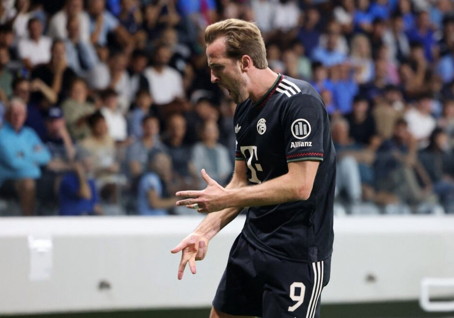 Harry Kane mừng bàn mở tỷ số trong trận Bayern Munich thắng Pafos 5-1 ở lượt hai Champions League hôm 1/10. beyrn.jpg