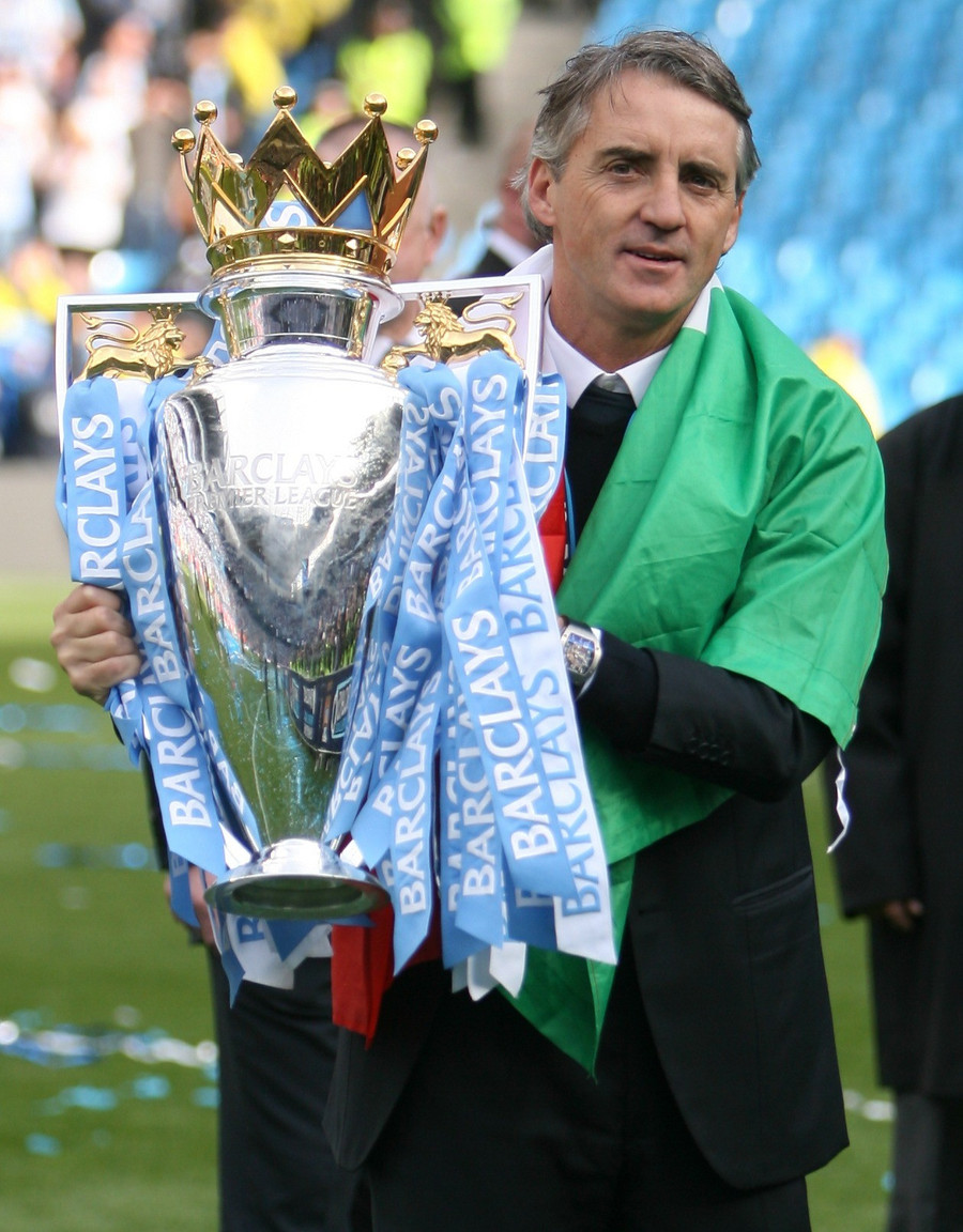 HLV Man City Roberto Mancini từng dẫn dắt Man City vô địch Ngoại hạng Anh mùa giải 2011-2012. man-city.jpg