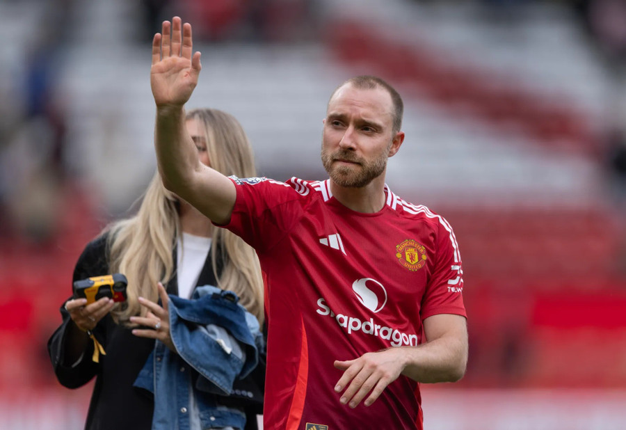 Christian Eriksen đã chia tay Man Utd vào cuối mùa giải trước và chuẩn bị gia nhập Wolfsburg. man.jpg