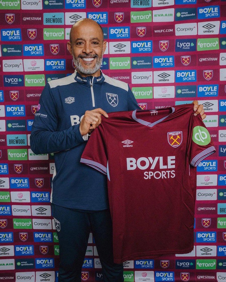 HLV Nuno Espirito Santo ra mắt West Ham hôm 27/9. webham.jpg
