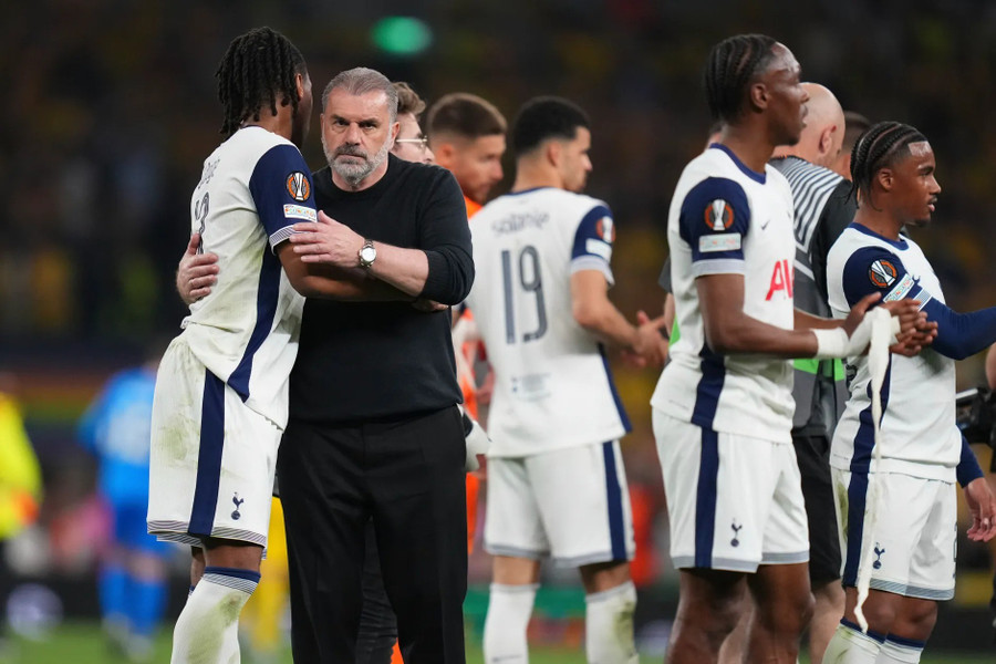 Tottenham dưới trướng chiến lược gia Ange Postecoglou cũng đánh bại Bodo/Glimt 3-1 ở lượt đi bán kết Europa League. tottenhams-head-coach-ange-poste.jpg