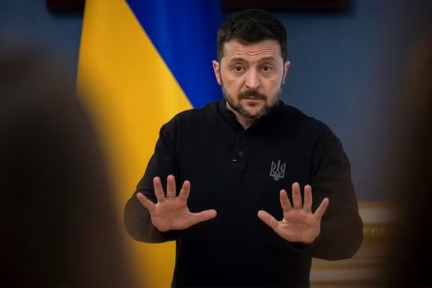 Tổng thống Ukraine Vladimir Zelensky.