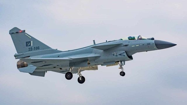 Máy bay chiến đấu J-10C của không quân Pakistan do Trung Quốc sản xuất.