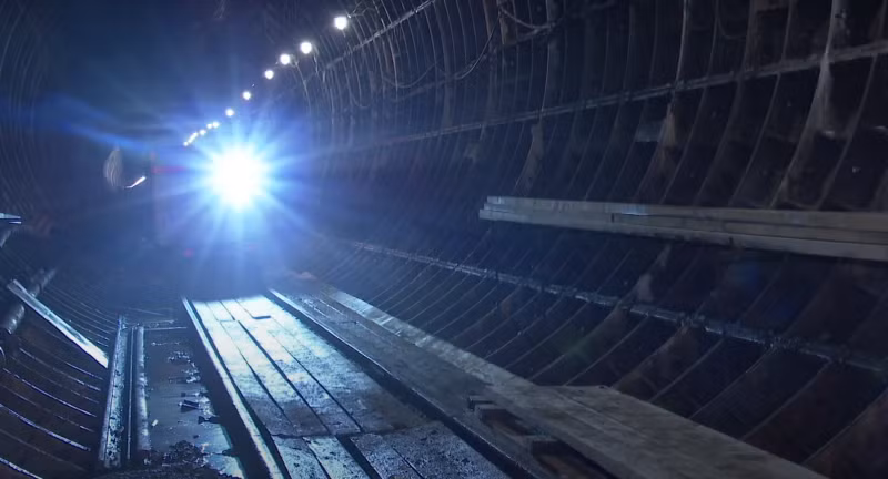 Đường hầm tàu điện ngầm Krasnoyarsk.