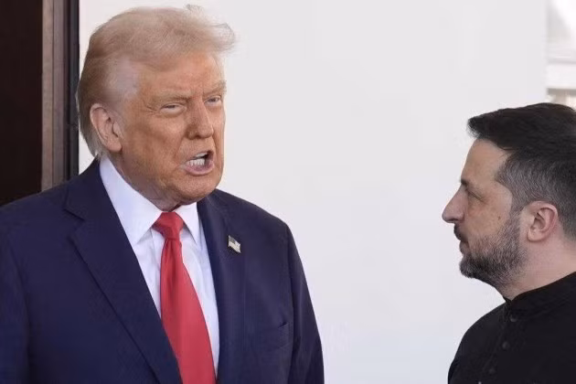 Tổng thống Mỹ Donald Trump (trái) và Tổng thống Ukraine Vladimir Zelensky.