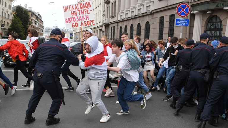 Các cuộc biểu tình ở Minsk, Belarus, ngày 2/9/2020.