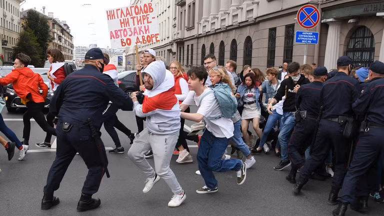 Các cuộc biểu tình ở Minsk, Belarus, ngày 2/9/2020.