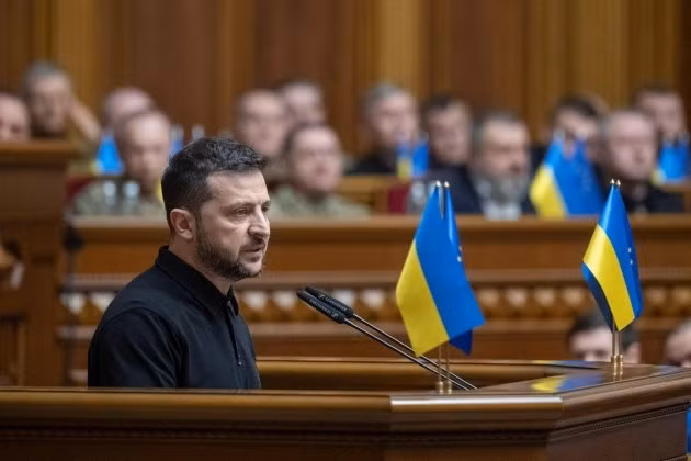 Tổng thống Ukraine Vladimir Zelensky.