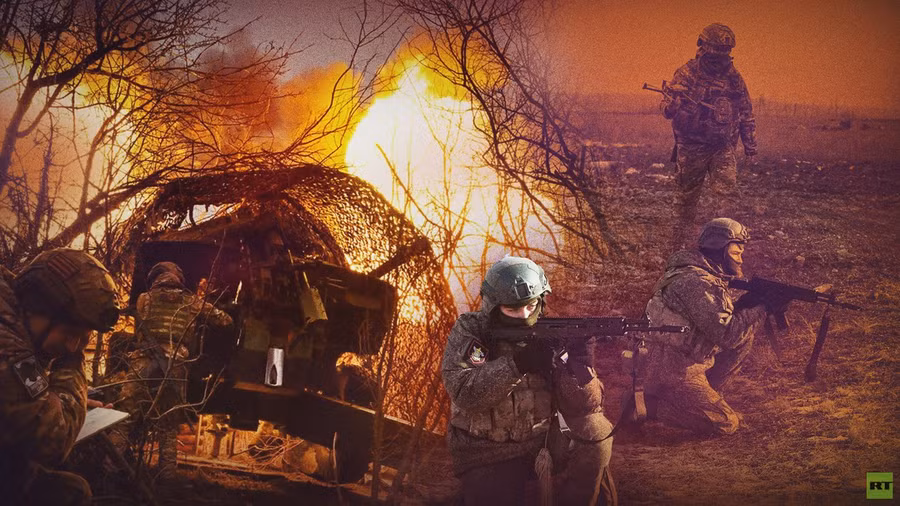 Mặt trận ở Donbass.