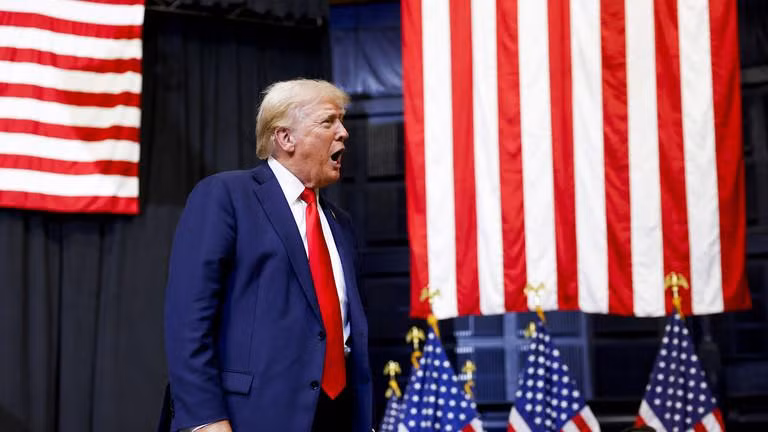 Cựu Tổng thống Mỹ Donald Trump tại một cuộc vận động ở Bozeman, Montana, ngày 9/8/2024.