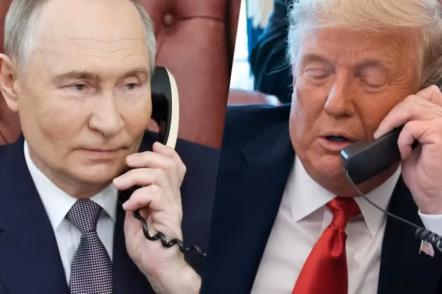 Tổng thống Nga Vladimir Putin (trái) và Tổng thống Mỹ Donald Trump.