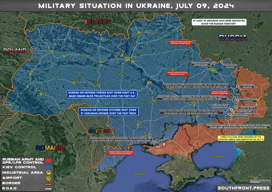 Nga tiến hành một làn sóng tấn công mới phá hủy nhiều mục tiêu của Ukraine, ngày 9/7/2024.