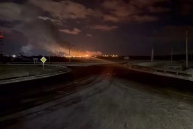 Ukraine tấn công nhà máy lọc dầu ở Novoshakhtinsk, thuộc Vùng Rostov, sáng ngày 19/12/2024.