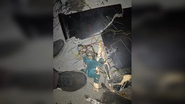 Mạnh vỡ của chiếc UAV bị bắn hạ, ngày 29/7/2025.