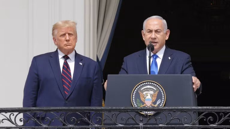 Tổng thống Mỹ đắc cử Donald Trump (trái) và Thủ tướng Israel Benjamin Netanyahu.