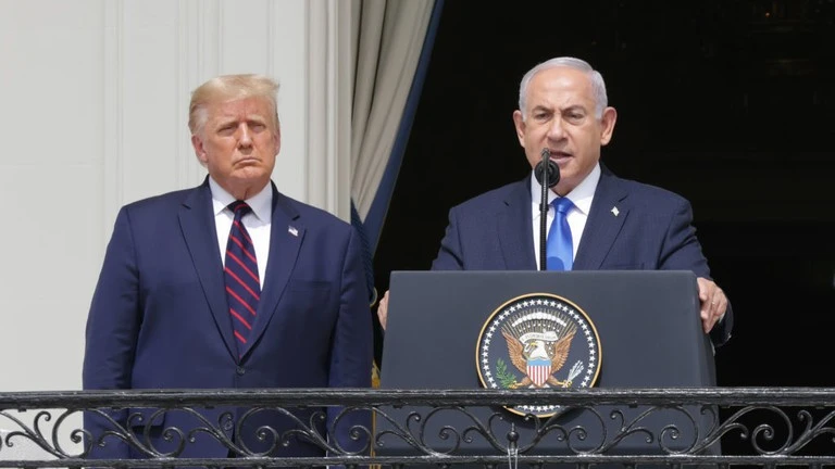 Tổng thống Mỹ đắc cử Donald Trump (trái) và Thủ tướng Israel Benjamin Netanyahu.