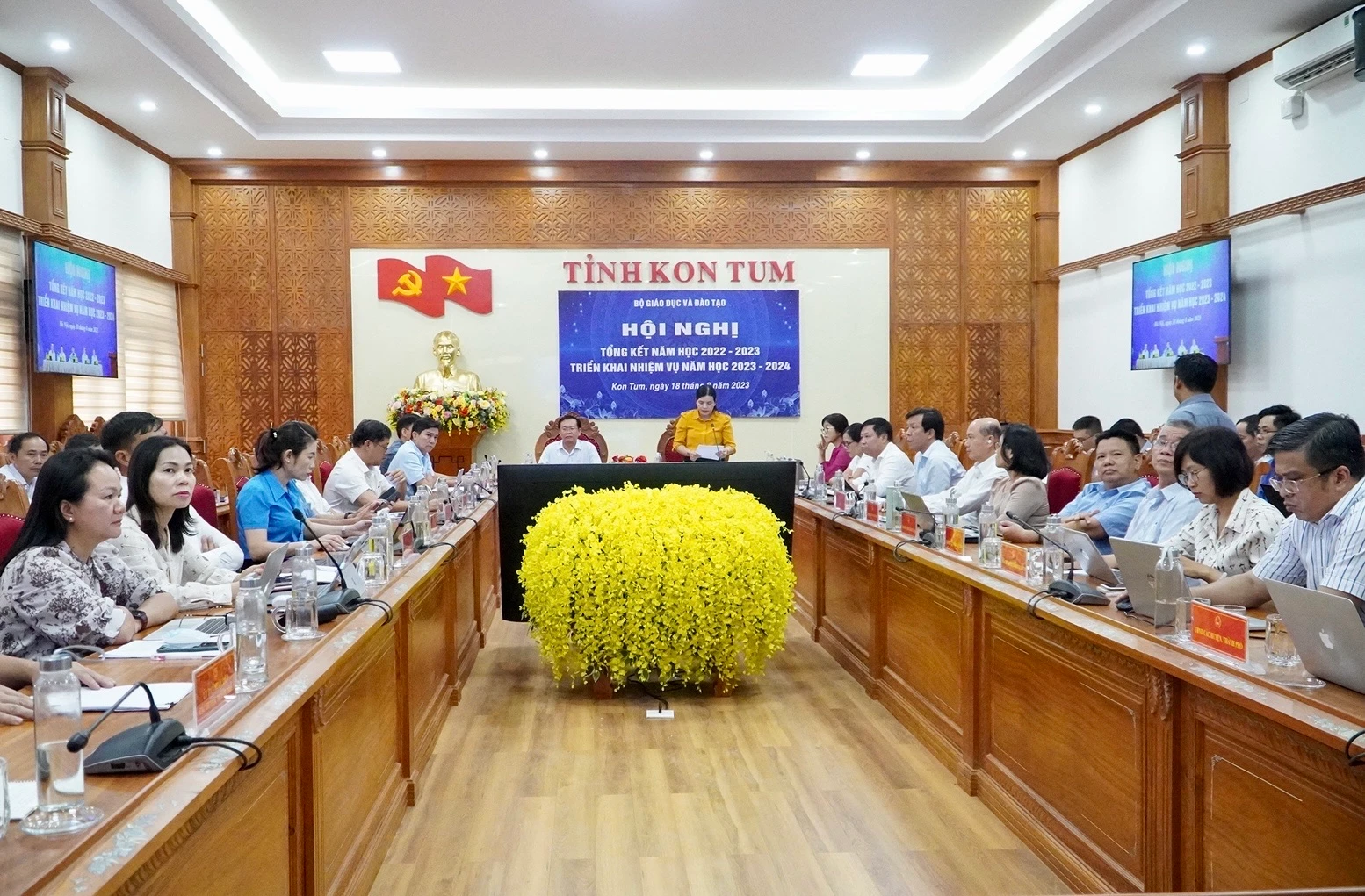 Quang cảnh Hội nghị tại điểm cầu Kon Tum.