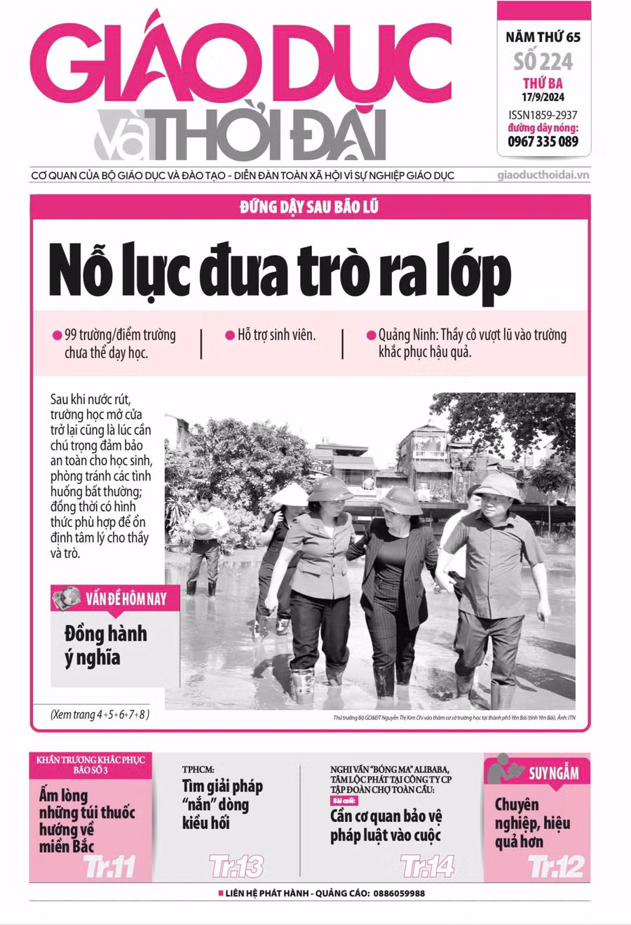 Tin tức báo in 17/9: Nỗ lực đưa trò ra lớp