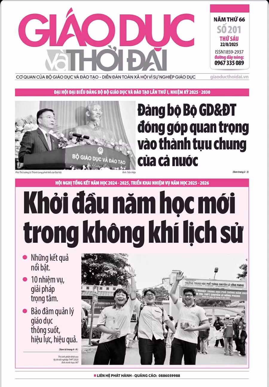 Tin tức báo in 22/8: Khởi đầu năm học mới trong không khí lịch sử