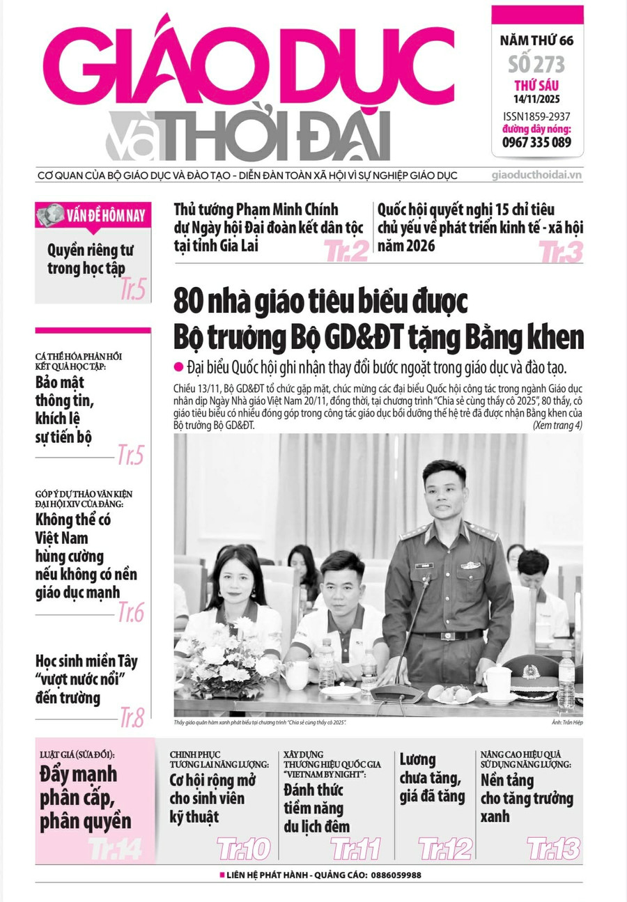 Tin tức báo in 14/11: 80 nhà giáo tiêu biểu được tặng Bằng khen
