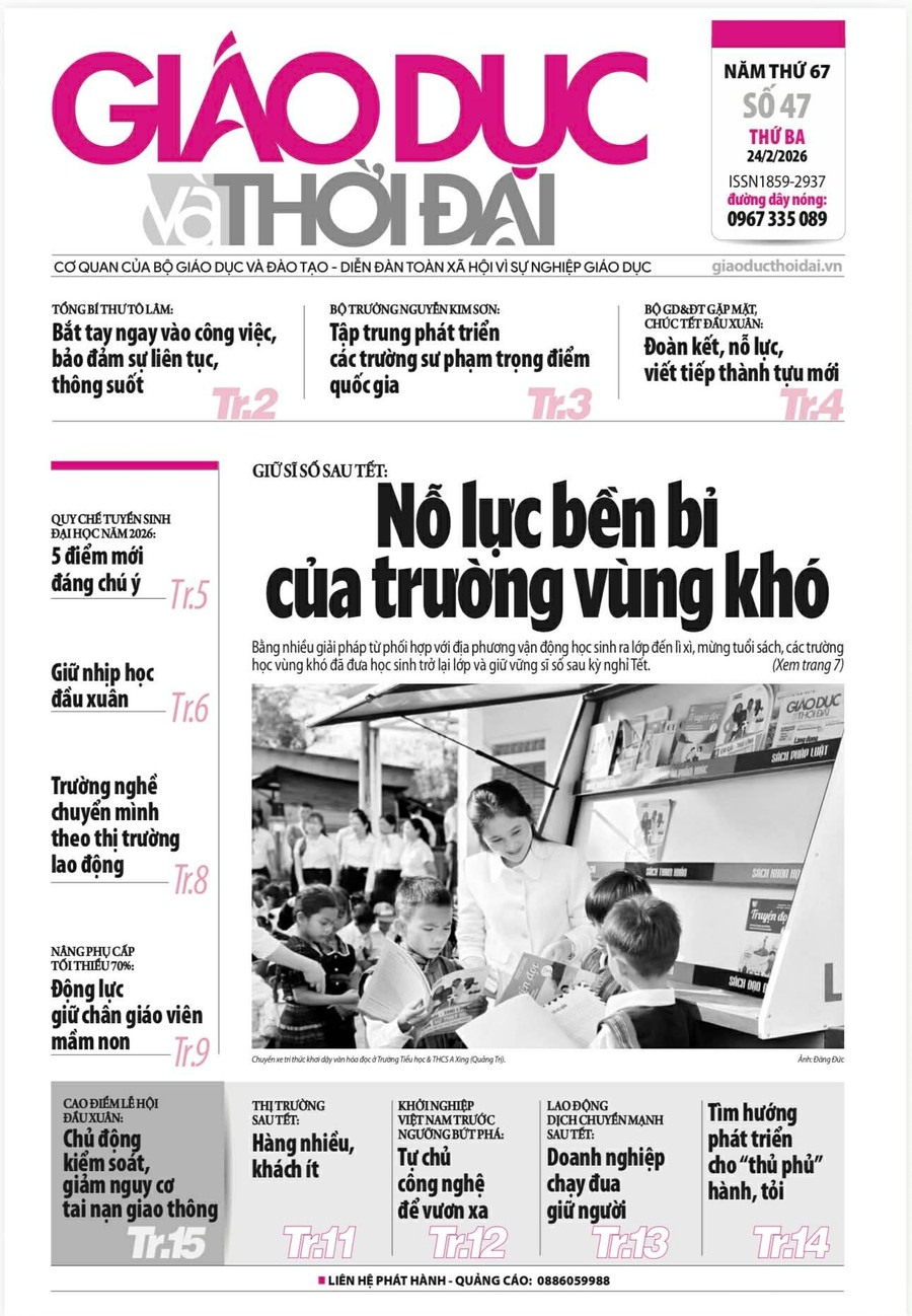 Tin tức báo in 24/2: 5 điểm mới trong tuyển sinh đại học 2026