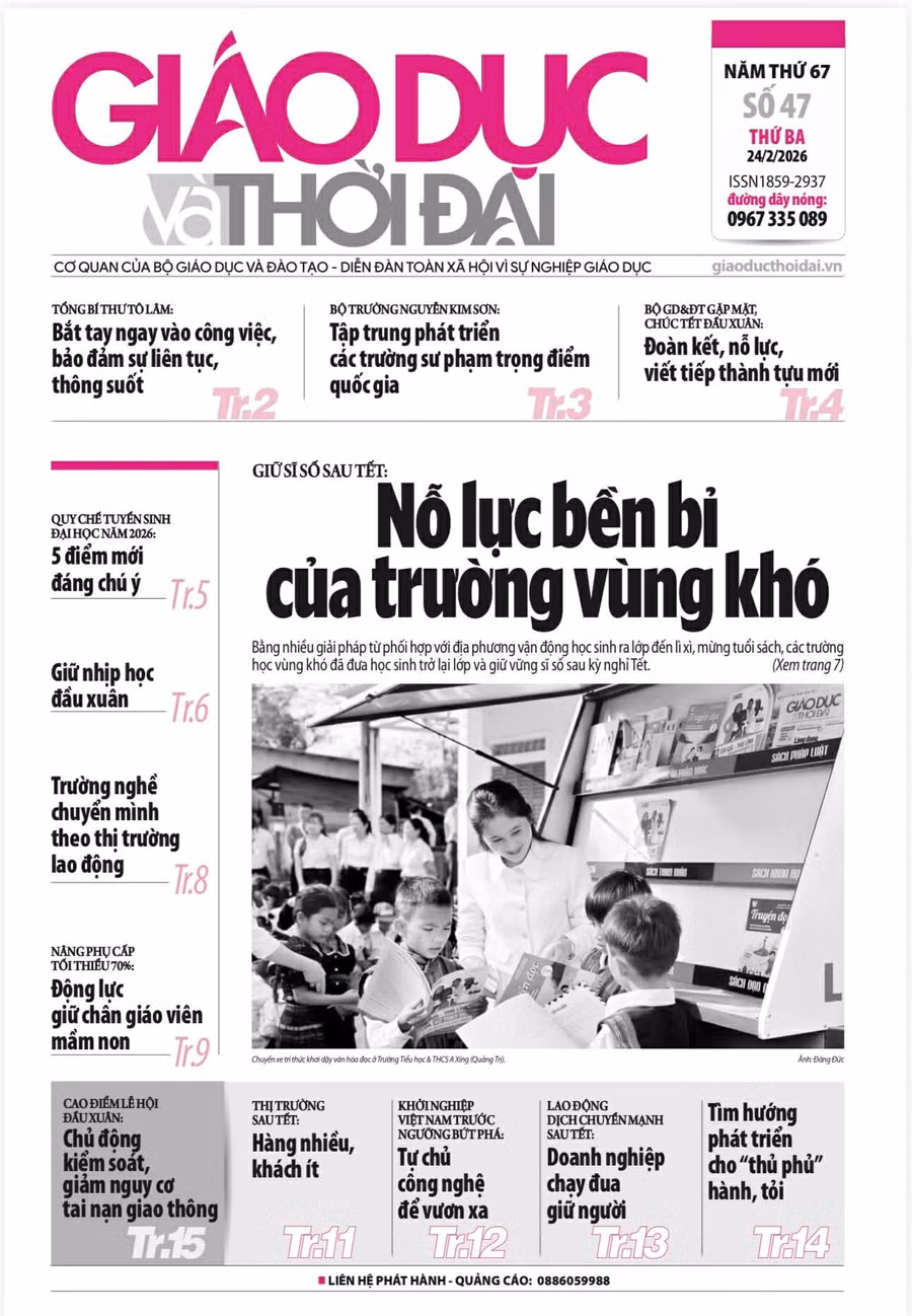Tin tức báo in 24/2: 5 điểm mới trong tuyển sinh đại học 2026