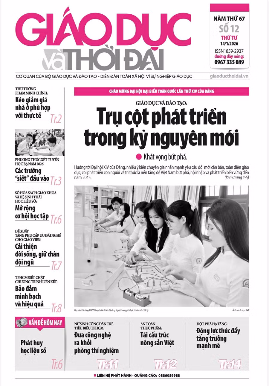 Tin tức báo in 14/1: Cải thiện đời sống, giữ chân đội ngũ