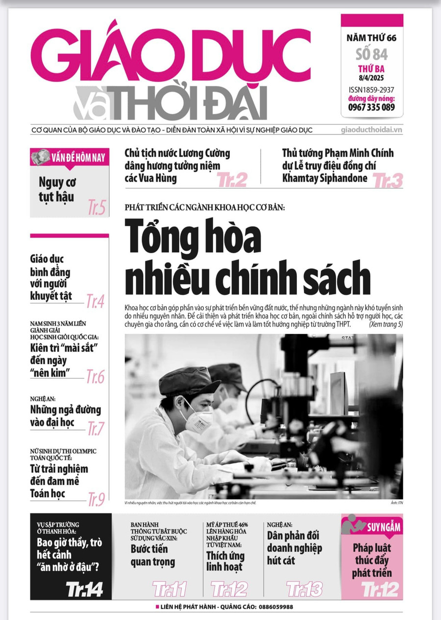 Tin tức báo in 8/4: Giáo dục bình đẳng với người khuyết tật
