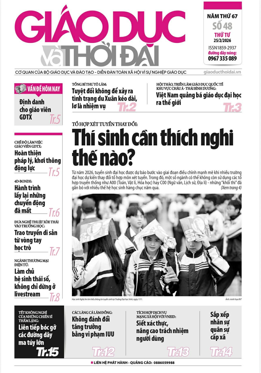 Tin tức báo in 25/2: Khơi thông động lực cho giáo viên GDTX