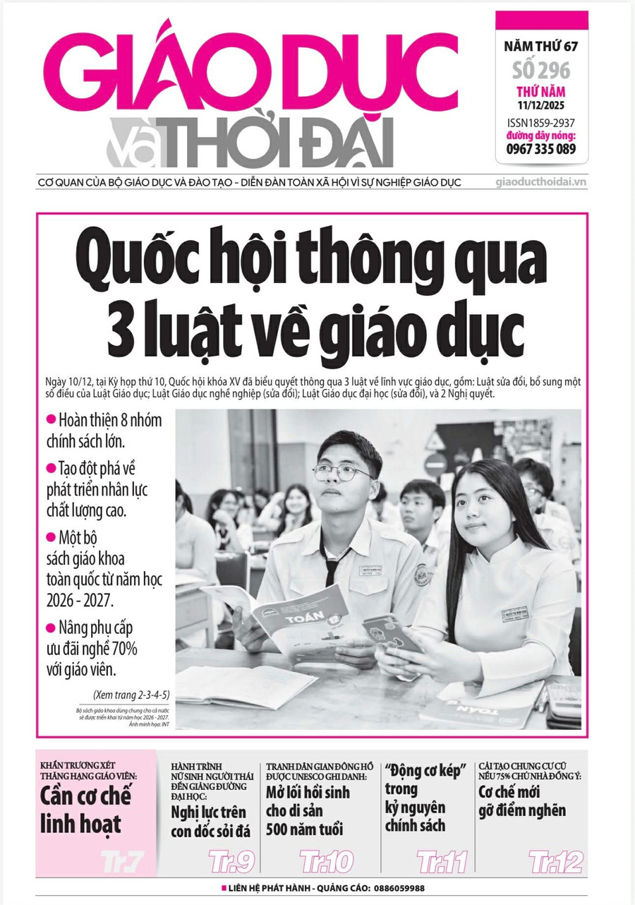 Tin tức báo in 11/12: Một bộ sách giáo khoa toàn quốc từ năm học 2026 - 2027