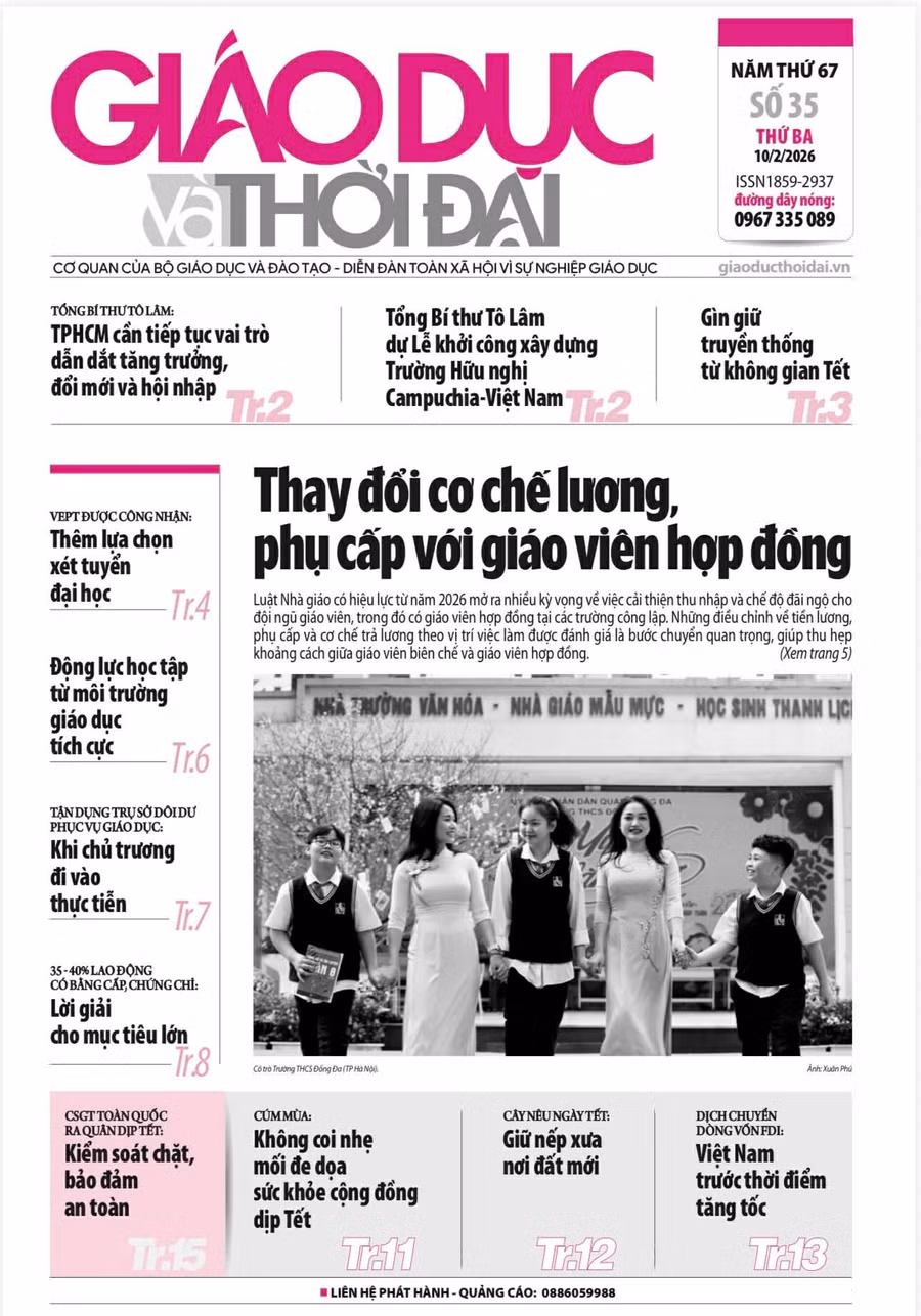 Tin tức báo in 10/2: Thay đổi cơ chế lương, phụ cấp với giáo viên hợp đồng