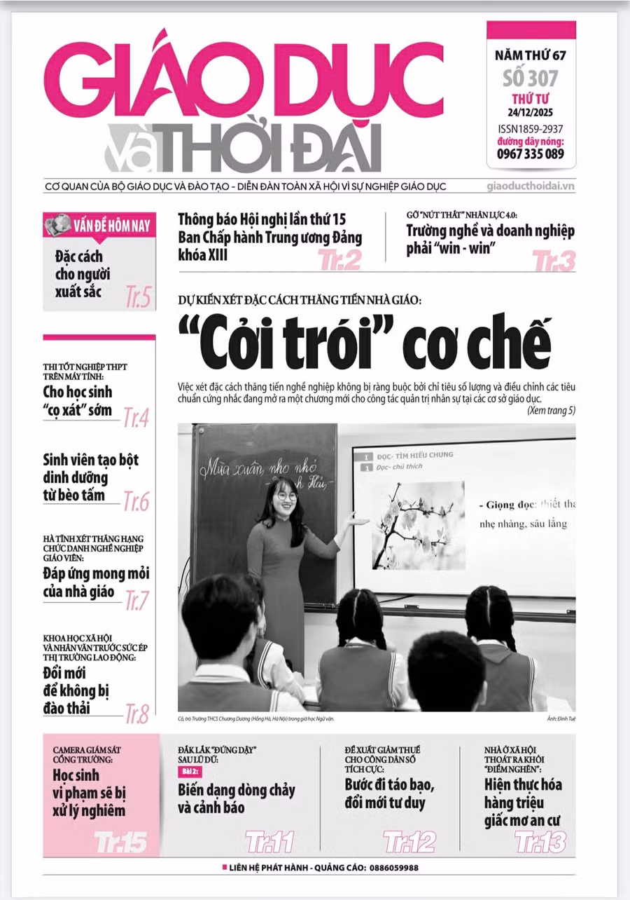 Tin tức báo in 24/12: 'Cởi trói' cơ chế về xét đặc cách thăng tiến nghề nghiệp