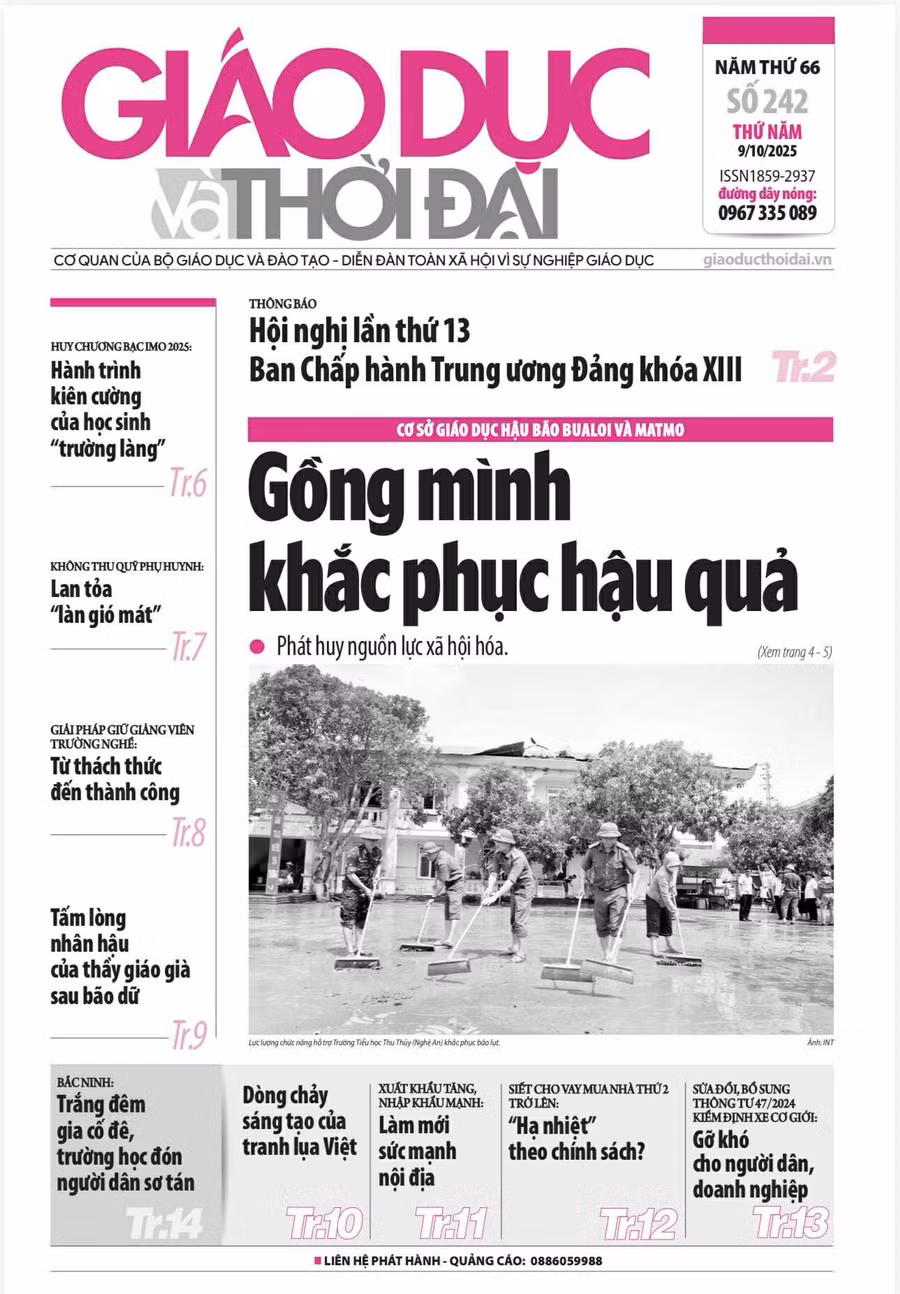 Tin tức báo in 9/10: Gồng mình khắc phục hậu quả bão Bualoi và Matmo