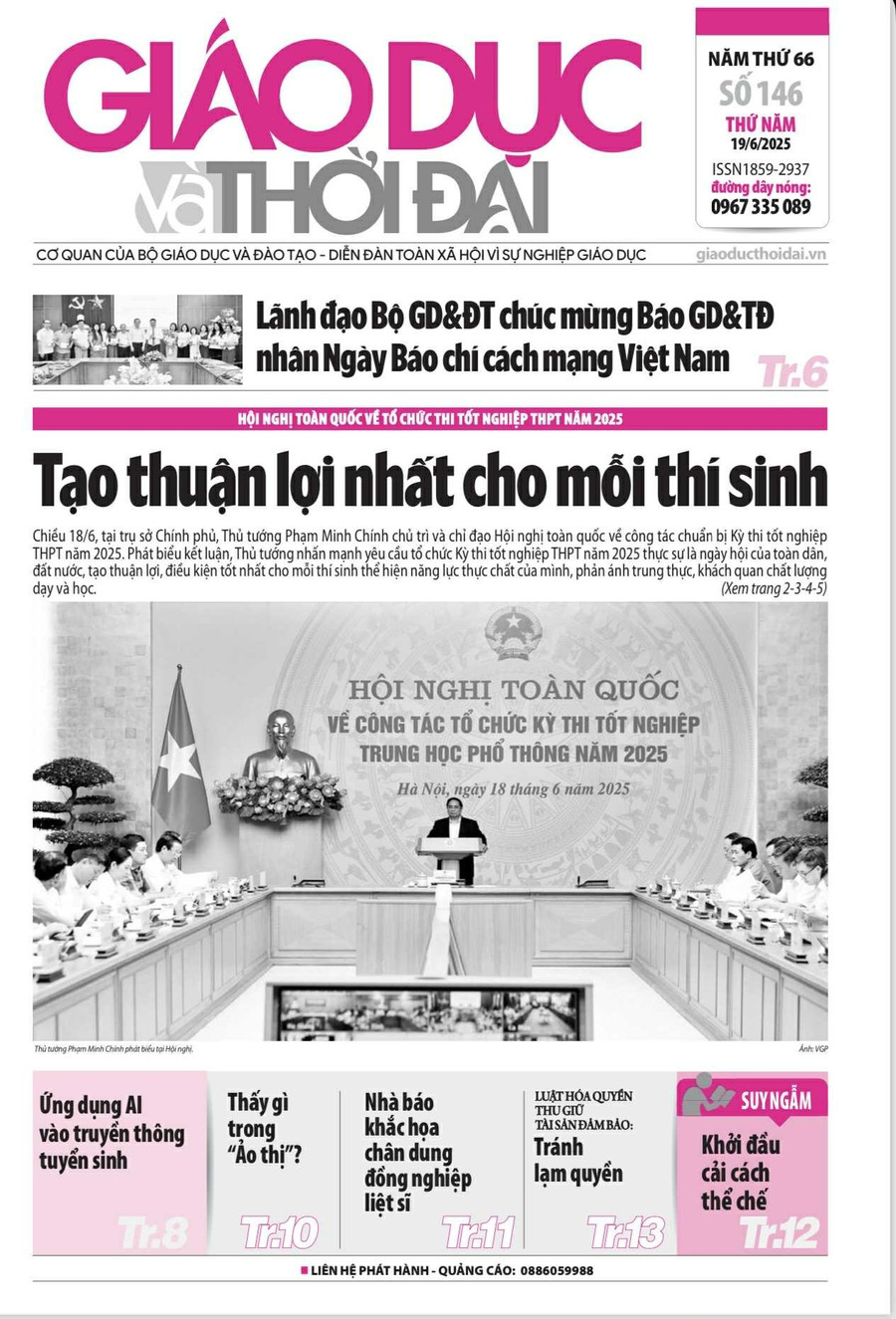Tin tức báo in 19/6: Tạo thuận lợi nhất cho mỗi thí sinh