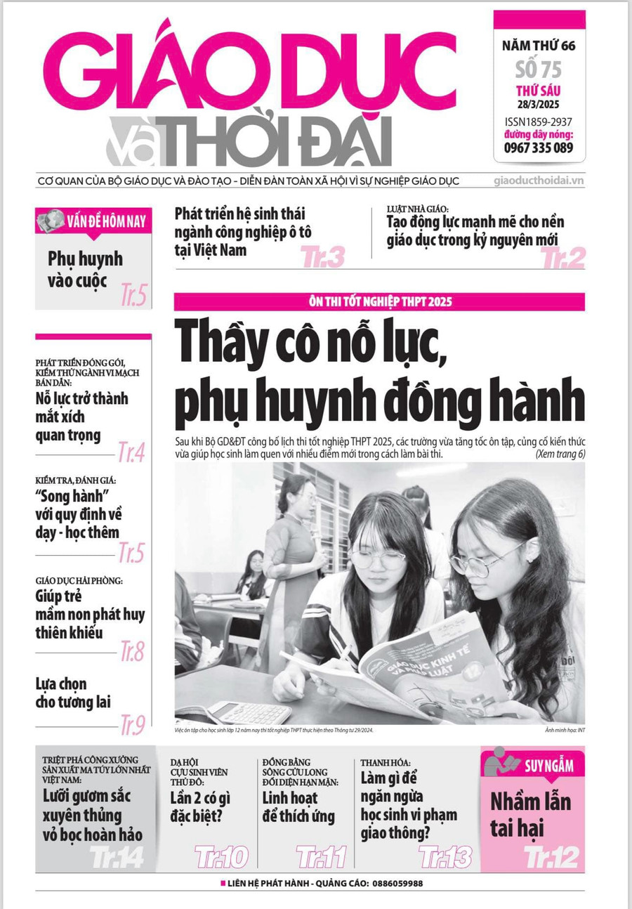Tin tức báo in 28/3: Cơ hội trải nghiệm cấu trúc đề thi mới
