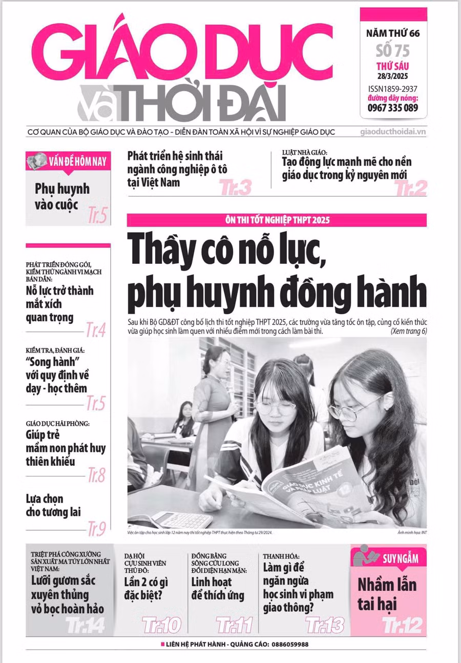 Tin tức báo in 28/3: Cơ hội trải nghiệm cấu trúc đề thi mới
